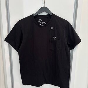 Uniqlo Snoopy Black Short Sleeve Tee with Pocket